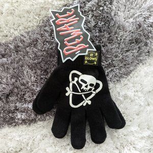 Glow In The Dark Skull Goth Punk Gloves